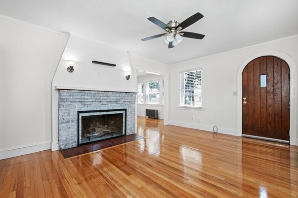 Empty room, Fireplace, Interior, Wood Texture Flooring