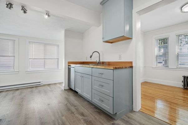 Interior, Kitchen, Wood Texture Flooring