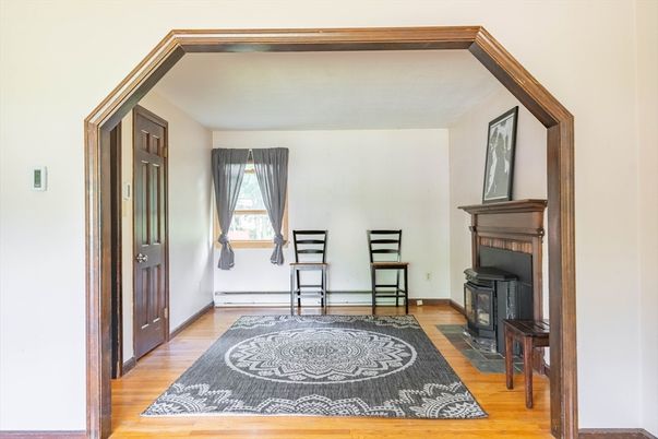 Fireplace, Interior, Wood Texture Flooring
