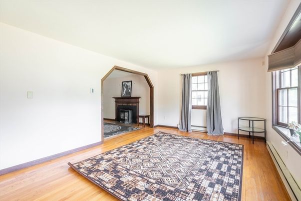 Empty room, Fireplace, Interior, Wood Texture Flooring