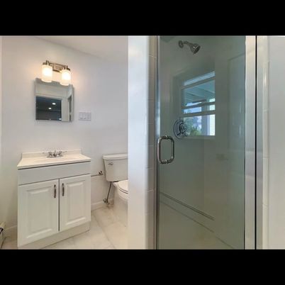 Bathroom, Glass Shower, Interior, Marble