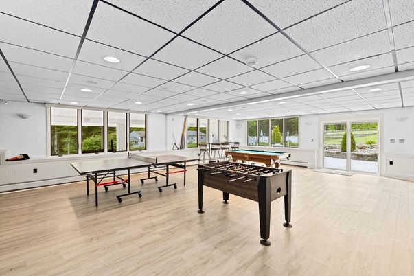 Game Room, Interior, Recessed Lighting, Wood Texture Flooring