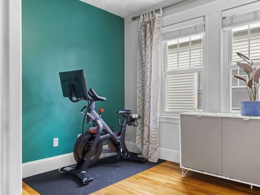 Fitness Equipment, Interior, Wood Texture Flooring