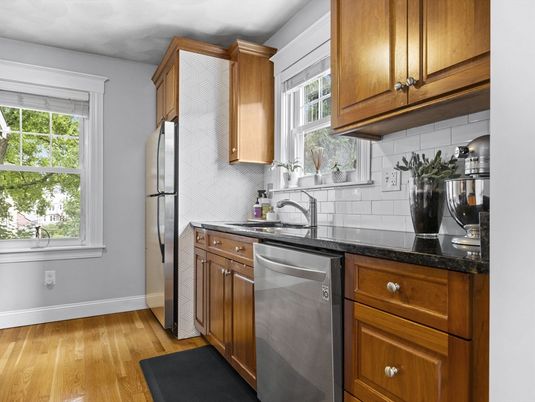 Interior, Kitchen, Wood Texture Flooring
