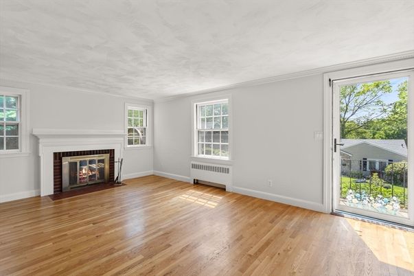 Empty room, Fireplace, Interior, Wood Texture Flooring