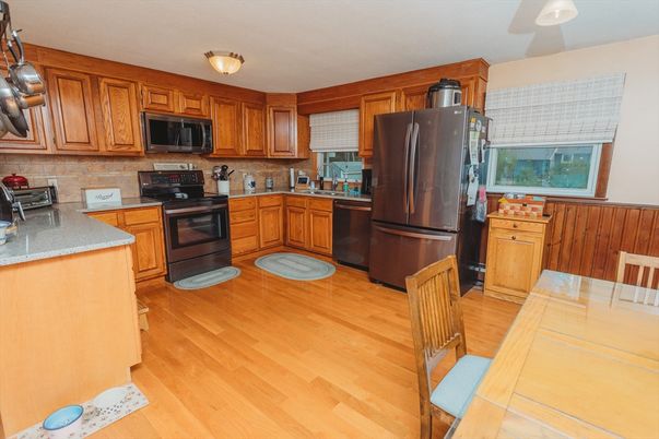 Interior, Kitchen, Wood Texture Flooring