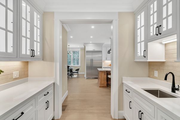 Dining room, Interior, Kitchen, Recessed Lighting, Stainless Steel Appliances, Wood Texture Flooring