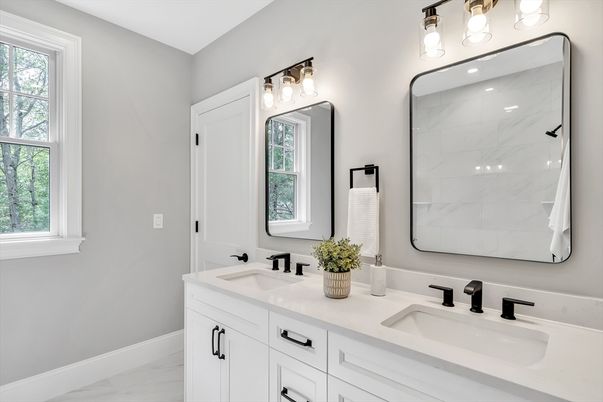 Bathroom, Dual Sink Vanities, Interior, Marble, Marble Walls