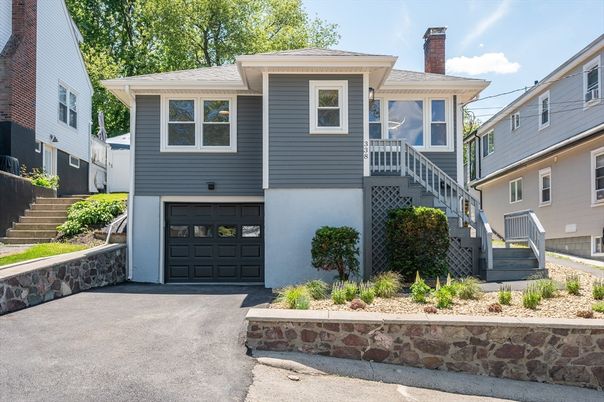 Attached, Exterior, Facade, Raised Ranch