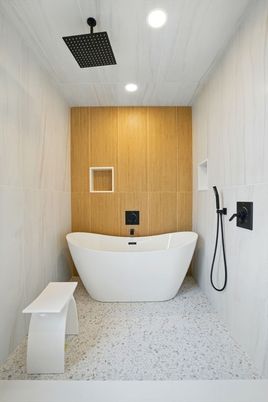Bathroom, Free Standing Baths, Interior, Recessed Lighting