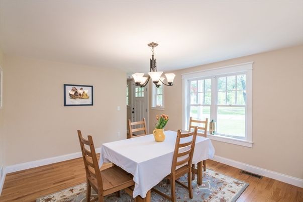 Chandelier, Dining room, Interior, Wood Texture Flooring
