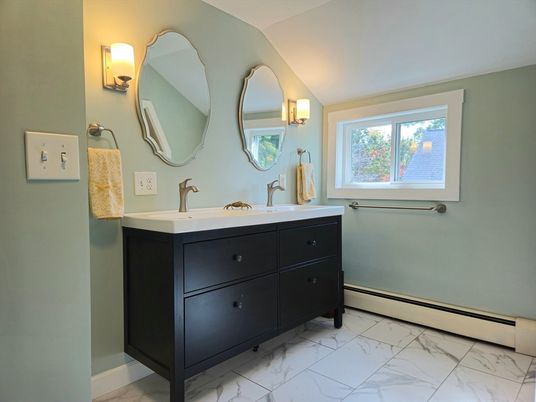 Bathroom, Dual Sink Vanities, Interior, Marble