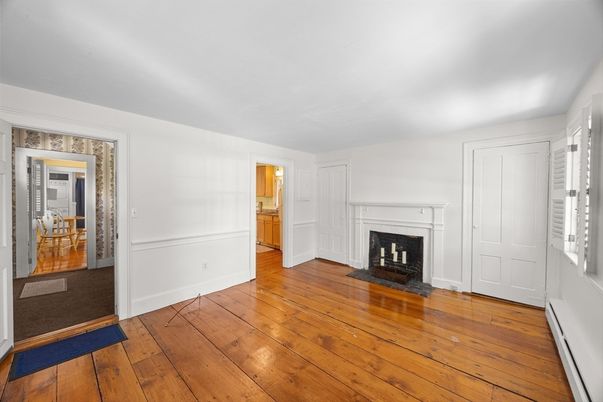 Empty room, Fireplace, Interior, Wood Texture Flooring