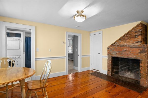 Fireplace, Interior, Stone Walls, Wood Texture Flooring