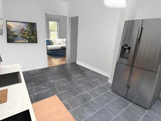 Interior, Kitchen, Wood Texture Flooring