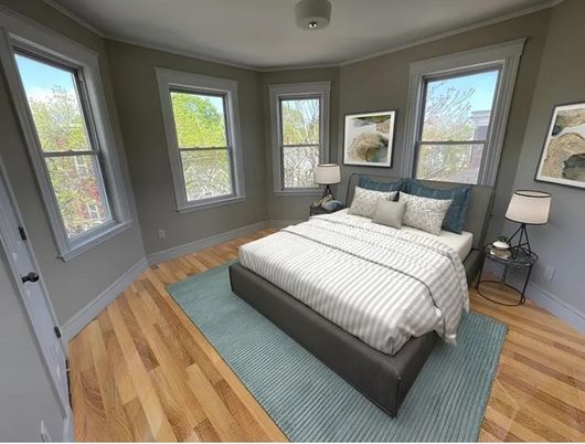 Bedroom, Interior, Wood Texture Flooring