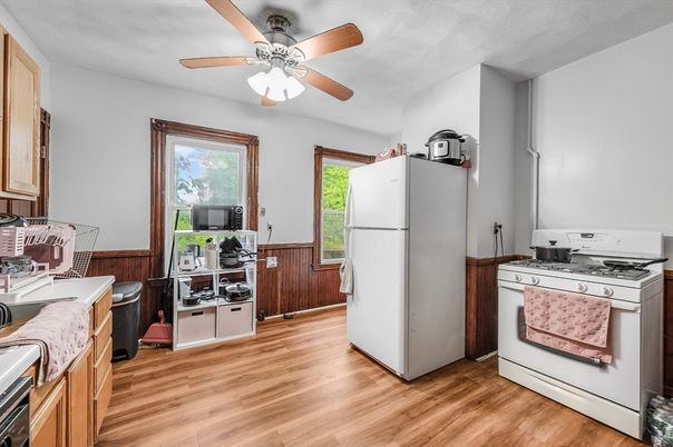 Interior, Kitchen, Wood Texture Flooring
