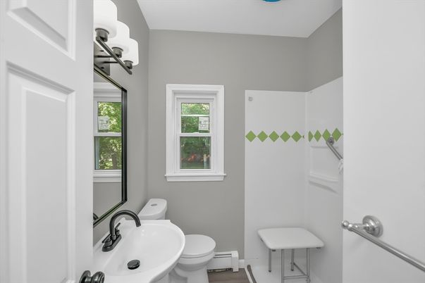 Bathroom, Interior, Wood Texture Flooring