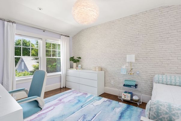 Home Office, Interior, Recessed Lighting, Stone Walls, Wood Texture Flooring