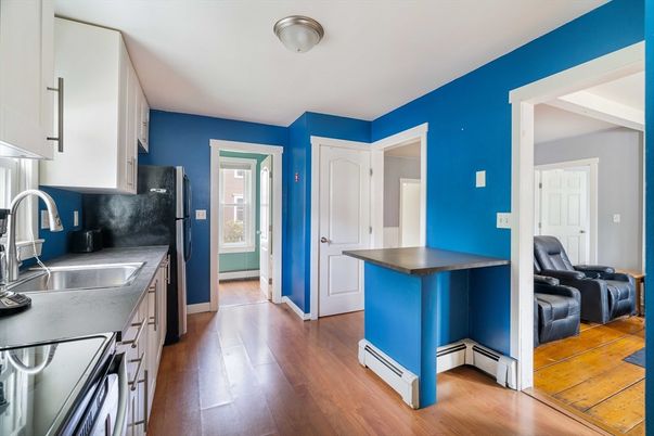 Interior, Kitchen, Wood Texture Flooring