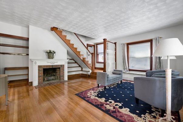 Fireplace, Interior, Wood Texture Flooring