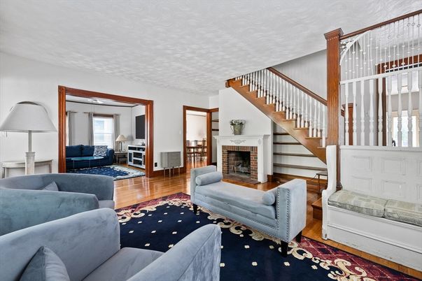 Fireplace, Interior, Living room, Wood Texture Flooring