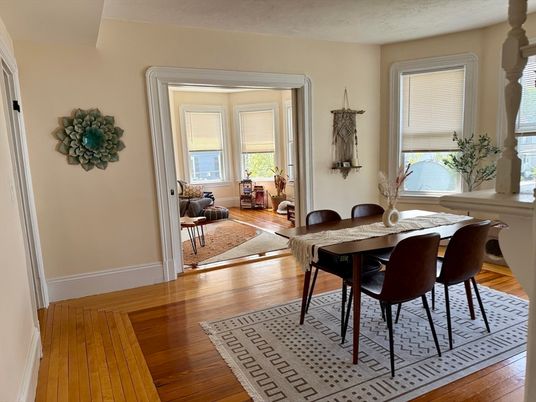 Dining room, Interior, Wood Texture Flooring