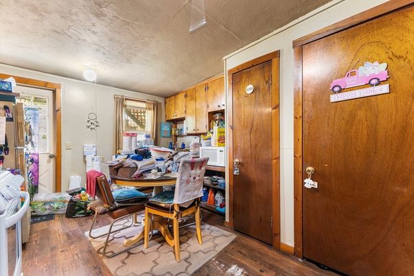 Dining room, Interior, Wood Texture Flooring, Wooden Walls