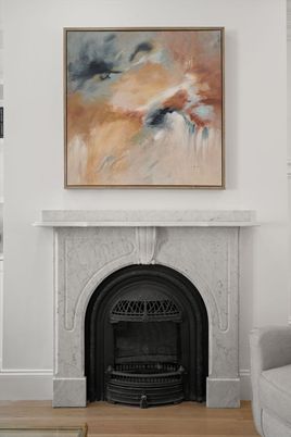 Fireplace, Interior, Wood Texture Flooring