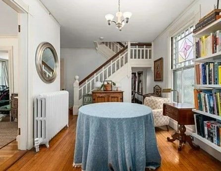 Bedroom, Chandelier, Interior, Wood Texture Flooring