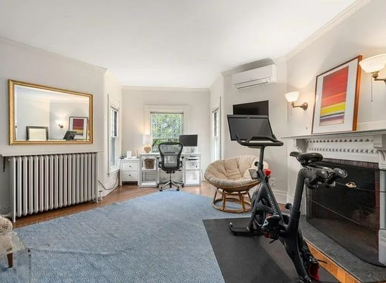 Fitness Equipment, Home Office, Interior, Wood Texture Flooring