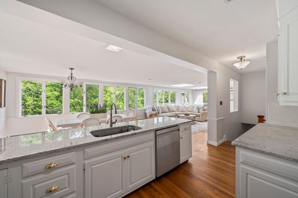 Interior, Kitchen, Living room, Wood Texture Flooring