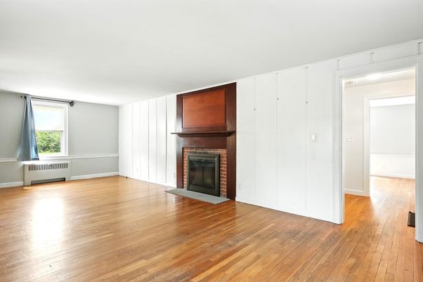 Empty room, Fireplace, Interior, Wood Texture Flooring