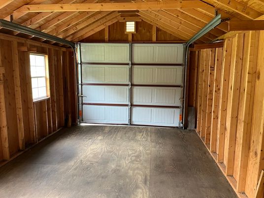 Garage, Interior, Wooden Beams, Wooden Ceilings, Wood Texture Flooring, Wooden Walls