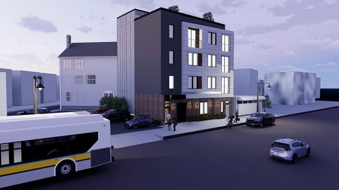 Attached, Exterior, Facade, Modern