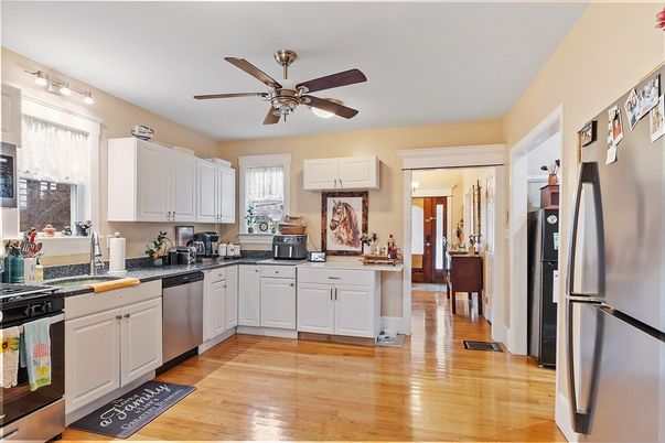 Interior, Kitchen, Wood Texture Flooring
