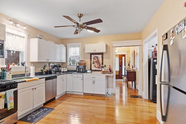 Interior, Kitchen, Wood Texture Flooring
