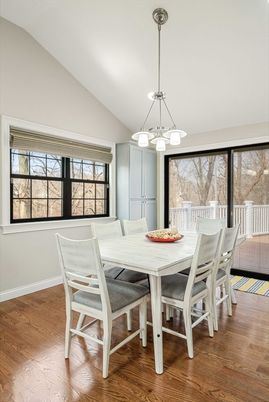 Chandelier, Dining room, Interior, Pendant Lights, Wood Texture Flooring