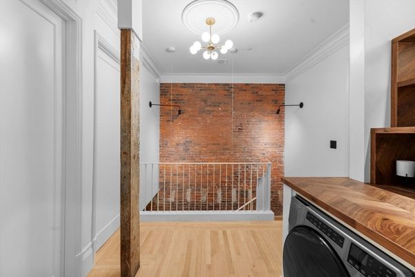 Interior, Stone Walls, Wood Texture Flooring