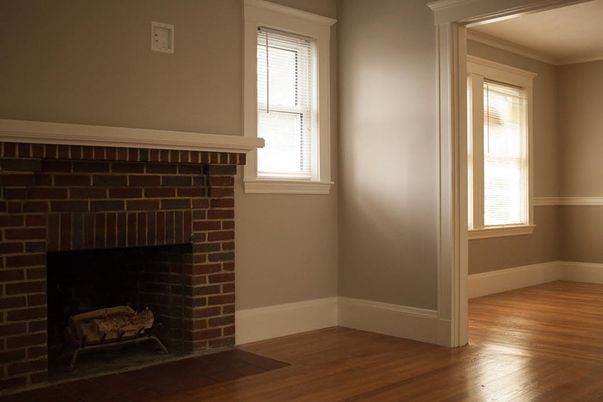 Empty room, Fireplace, Interior, Wood Texture Flooring