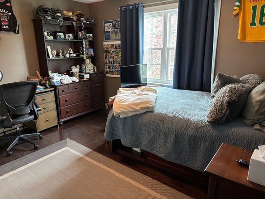Bedroom, Home Office, Interior, Wood Texture Flooring
