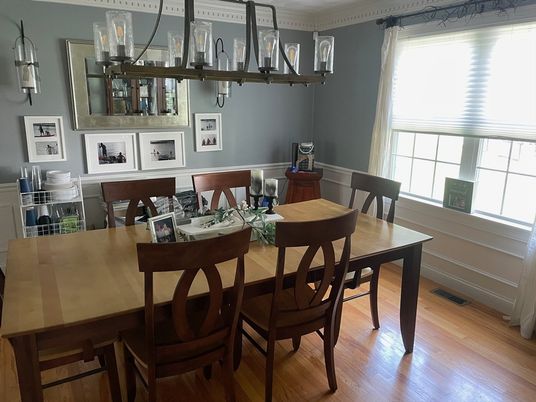Dining room, Interior, Wood Texture Flooring