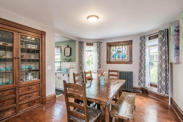 Dining room, Interior, Wood Texture Flooring