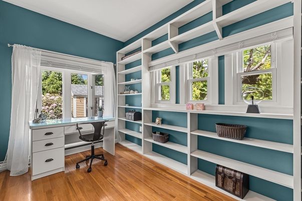 Home Office, Interior, Wood Texture Flooring