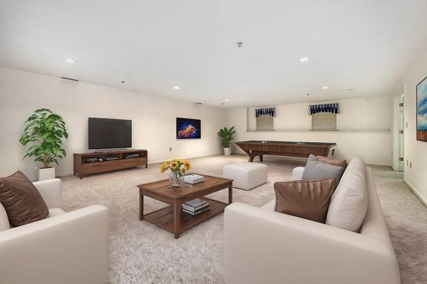 Billiard Table, Game Room, Interior, Living room, Recessed Lighting
