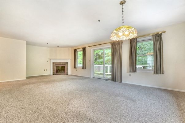 Chandelier, Empty room, Fireplace, Interior, Pendant Lights