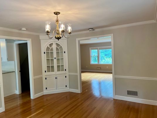 Chandelier, Empty room, Interior, Wood Texture Flooring