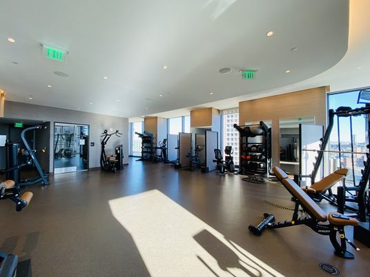 Fitness Equipment, Gym, Interior, Recessed Lighting