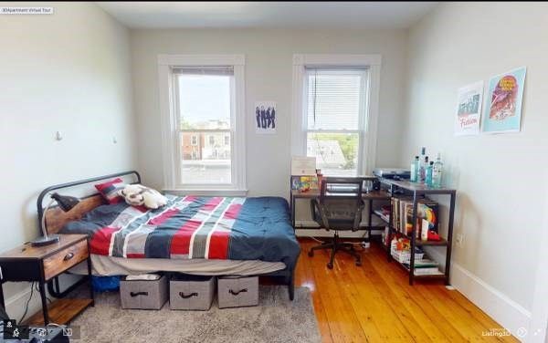 Bedroom, Home Office, Interior, Wood Texture Flooring