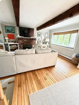 Fireplace, Interior, Living room, Wooden Beams, Wood Texture Flooring
